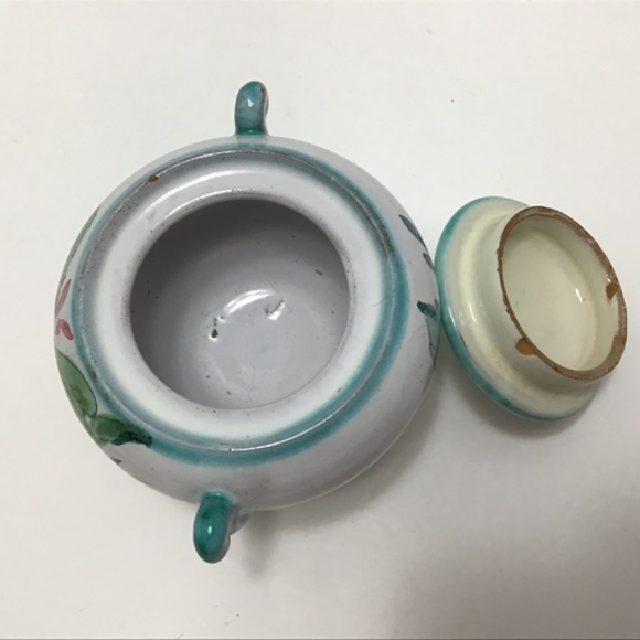 VTG Disapia Italy Ceramic Hand Painted Floral Bowl Dish, small ceramic bowl lid - Picture 10 of 14